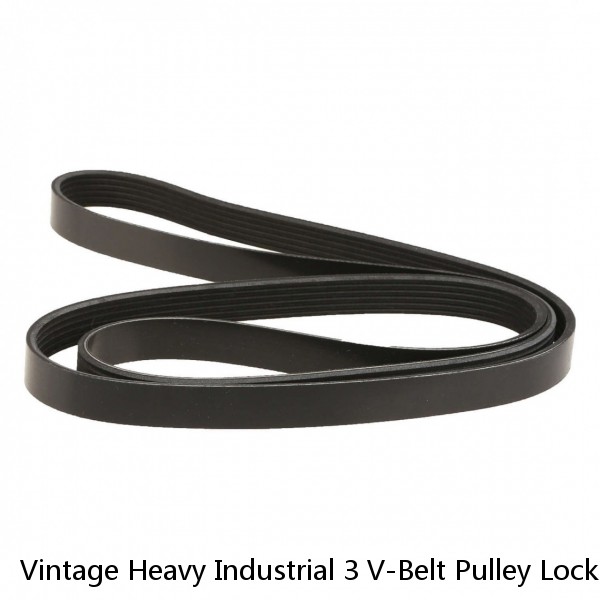 Vintage Heavy Industrial 3 V-Belt Pulley Locking Shaft Farm Equipment Machine 