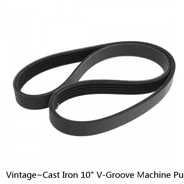Vintage~Cast Iron 10" V-Groove Machine Pulley/Sheave/Belt COMBO-Multi Groove Set